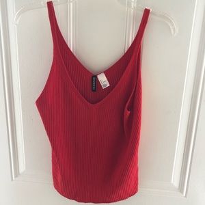 NWOT Red Cropped Tank